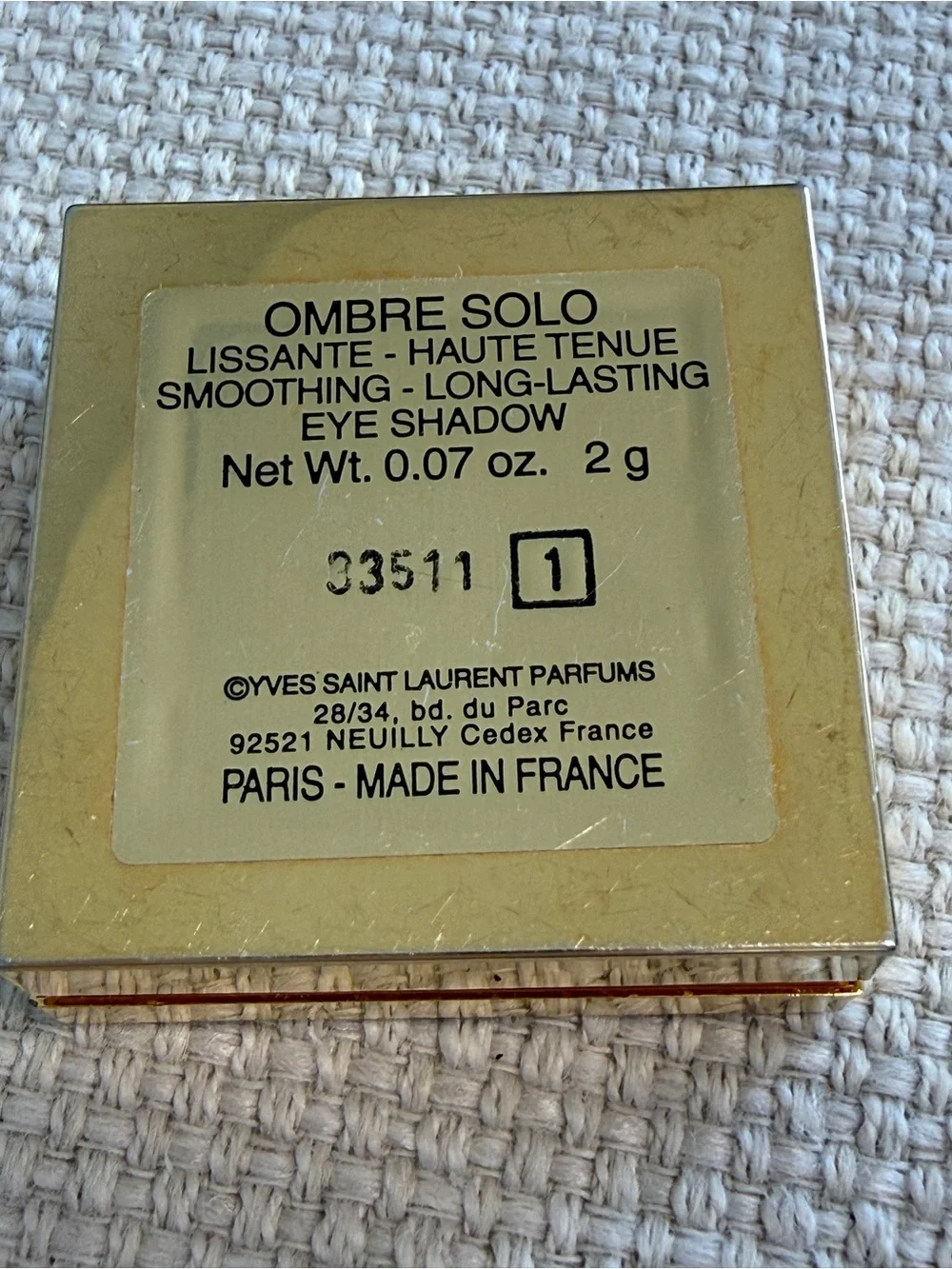 Yves Saint Laurent Gold Compact Eye Shadow Ombré Solo